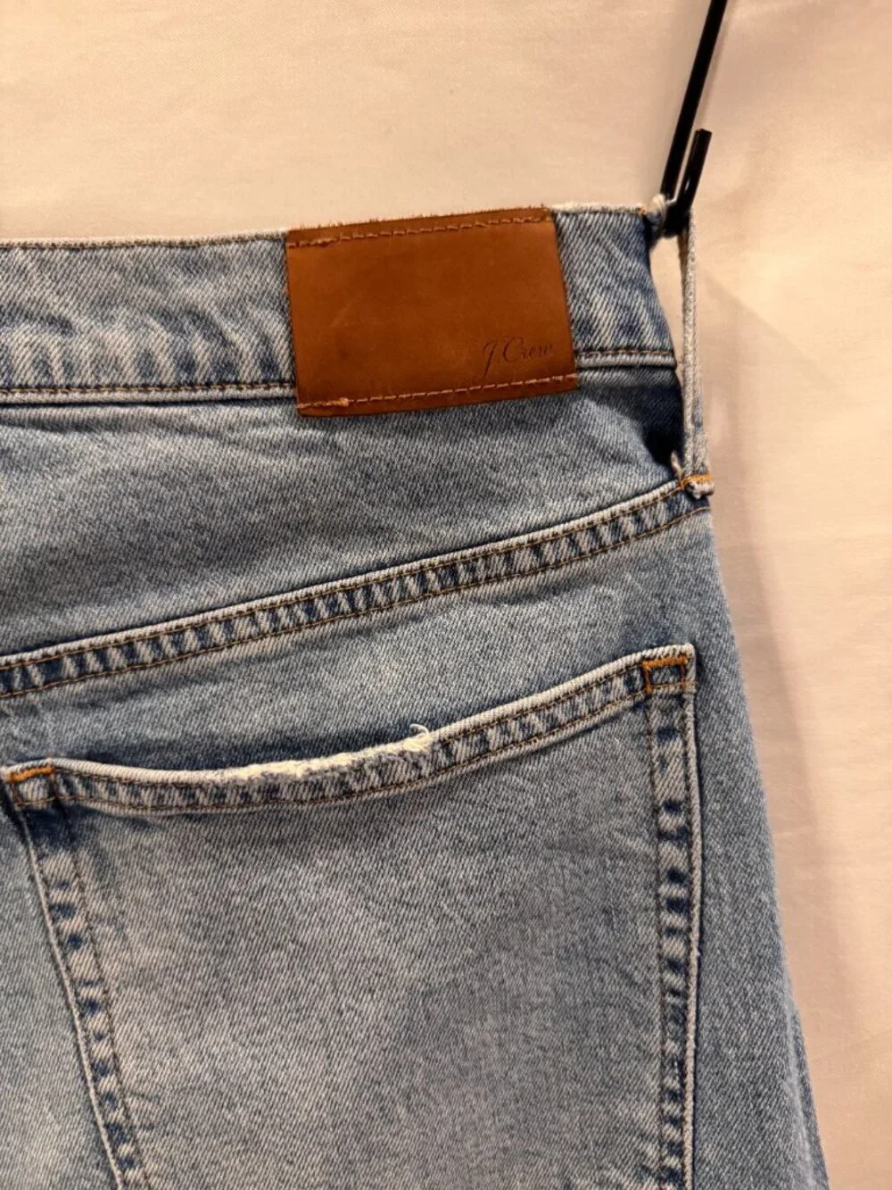 J.Crew Slim Boyfriend Jeans Medium Wash High Rise Distressed Hem 30